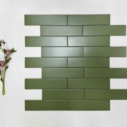 Плитка кабанчик изумрудная 75х300 500J5703