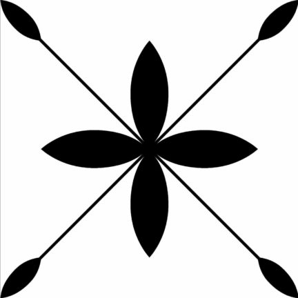 Плитка пэчворк 20х20 152J2F черно белая